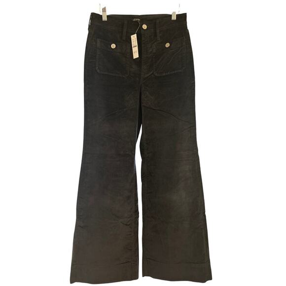 J. Crew Wide-leg velvet Sailor trouser black size 28 - Picture 3 of 5